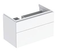 Geberit Xeno² meuble sous-vasque 500515011 88x53x46,2cm, avec 2 tiroirs, avec étagère, brillant/ blanc