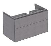 Geberit Meuble sous lavabo Xeno² 2 tiroirs plage de dépose 88x53x46,2 cm Gris Scultura 500.516.43.1