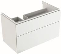 Geberit Meuble bas Xeno² 2 tiroirs plage dépose droite 88x53x46.2 Blc brillant 500.515.01.1