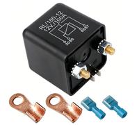 Gebildet 1 pièce 12VDC 100A Robuste on/Off Relais pour Automobile/Voiture/Camion/Van/Moto/Bateau, Normalement Ouvert RL/180-12 SPST 4 Pin, avec 2 Pin Empreinte + 2 Terminal
