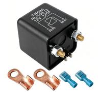 Gebildet 1 pièce 12VDC 120A Robuste on/Off Relais pour Automobile/Voiture/Camion/Van/Moto/Bateau, Normalement Ouvert RL/180-12 SPST 4 Pin, avec 2 Pin Empreinte + 2 Terminal