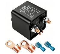 Gebildet 1pièce 24VDC 200A Robuste on/Off Relais pour Automobile/Voiture/Camion/Van/Moto/Bateau, Normalement Ouvert SPST 4Pin, avec 2Pin Empreinte + 2Terminal