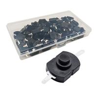 Gebildet 50pcs 17 * 12 Micro Mini Interrupteur Marche/arrêt 1.5A 250V Interrupteur à Bouton-Poussoir Autobloquant pour Bricolage Lampe de Poche SMD Type KAN-23