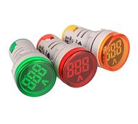 Gebildet Affichage de la Tension Alternative 22mm Affichage Numérique à LED Voltmètre AC 60V-500V Moniteur de Compteur de Tension 110v 220v Détecteur de Tension 380V Vert Rouge Jaune