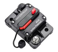 Gebildet Disjoncteur 40A avec Fusible en Ligne étanche à Réinitialisation Manuelle pour Moteurs de Pêche à la Traîne Bateau ATV Alimentation Manuelle 12V-42VDC (40 A)