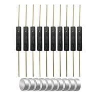 Gebildet Lot de 10interrupteurs à lames en plastique Contact à lames, Aimant proche - Circuit de connexion, Aimant éloigné - Circuit de coupure, Interrupteur à induction magnétique avec10pcs aimant