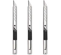 Gebildet Main Droite et Main Gauche Couteau Utilitaire Rétractable, 30 Degré 9mm Couteau de Graphique, Lame de Snap-Off, Acier Inoxydable Cutter pour Auto Vinyl Teinte Car Wrapping (Paquet de 3)
