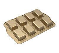 gebofuzhuang Mini poêle à pain 8 cavités en acier au carbone Petite poêle à pain sans couche Mini poêle à brownie multifonction Mini poêle à pain pour la collecte de pâtisserie quotidienne LW (1,