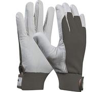 Gebol - 703432 - Paire de gants de travail - Taille unique confortable - En cuir de chèvre, gris - 9 (L)