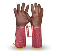 Gebol Damascena | 1 paire | Taille M (taille 8) | Gant de rose | Cuir véritable avec protection épineuse | Gant de jardinage robuste | Cuir de chèvre souple pour une liberté de mouvement maximale |