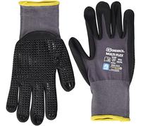Gebol Gants de Travail Confortables Multi-Flex en Nylon avec Revêtement en Nitrile et Picots, 1 Paire, Noir, 10 (XL)