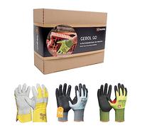 Gebol GO Lot de 5 paires de gants de travail pour construction de maison | Taille XXL (taille 11) | Équipement pour constructeurs et rénovateurs | Cadeau pour le pic | Pour homme