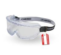 Gebol Lunettes de protection professionnelles - Protection complète avec champ de vision panoramique - Anti-rayures et anti-buée - Bande élastique et ventilation - Taille universelle - Pour homme et