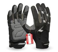 Gebol Master Impact - Gants de travail et de sport avec rembourrage et adhérence - Gants de protection respirants avec fermeture Velcro - Pour homme - Taille XL (taille 10) - Noir - 1 paire