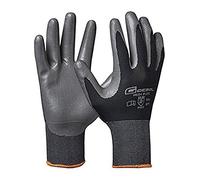 Gebol Midi Flex | Gants de travail avec revêtement nitrile résistant à l'eau, à l'huile et à la graisse | Gants en nitrile pour atelier et jardin | Pour homme et femme | Taille M (taille 8) | Noir | 1