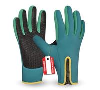 Gebol Pinus 1 paire de gants de travail d'hiver pour le jardin avec fonction tactile, doublure en polaire chaude et surface intérieure antidérapante, pour homme, vert, bleu