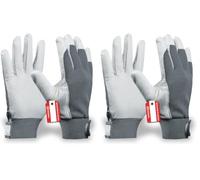 Gebol - Uni Fit Comfort Gants de travail en cuir de haute qualité avec taille élastique et fermeture Velcro pour une sécurité optimale au travail, contenu : 1 paire, taille L (taille 9), couleur :