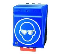 GEBRA Gebra Box pour 12 lunettes de protection Secu-Box Maxi12 bleu 236×315×200 mm ABS-plastique Quantité:1