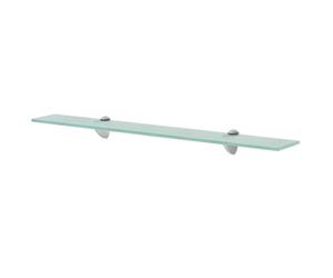 Gecheer Étagère Murale en Verre 70 x 10 cm 8 mm, Tablette Flottante Étagère de Rangement Suspendue pour Salon, Salle de Bain, Chambre, Couloir