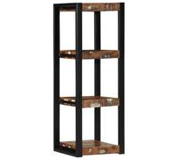 Gecheer Étagère murale multicolore 35 x 35 x 100 cm Bois massif recy ibliothèque, Bibliothèque, Étagère pour bureau, salon, bureau, cuisine