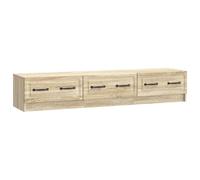 Gecheer Meuble TV Moderne en Bois d'Ingénierie - Grand Rangement, Design Rectangulaire, Poignées Métal, Para Salon Minimaliste et Luxe