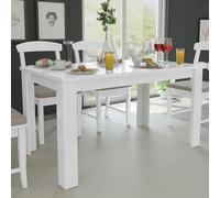 Gecheer Table de Salle à Manger Contemporaine en Bois d'Ingénierie Blanc 140x80x75 cm - Design Robuste et Facile à Nettoyer