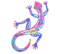 Gecko Décoratif Mural en Métal pour Intérieur et Extérieur Pourpre | Fer Rétro Vintage, Décor Animalier, pour Mur, Clôture Bois, Porche, Pièce Maîtresse