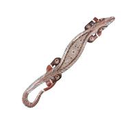 Gecko grand format décor coquillages - Frise murale en bois XL 100cm