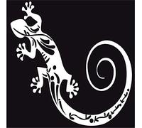 Gecko salamandre 9865 autocollant adhésif sticker - Taille : 8 cm - Couleur : blanc