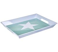 Gedalabels 13992 Etoiles Plateau Mélamine Turquoise 37.5 x 29 x 4 cm
