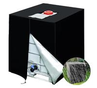 GEDEGOOK Bache pour Cuve 1000 l, Bâche de Protection Solaire pour réservoir d'eau de Pluie IBC, Anti-poussière Anti-UV, Housse de Protection, bâche de Protection 116 x 100 x 120 cm, Noir