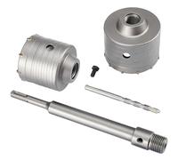 Gedlex Scie Cloche 68mm, Foret Beton 82mm, Foret à Sec avec Tête de Meulage YG8, M22 Scie-cloches avec Queue Ronde 220mm SDS Plus, Kit Scie Cloche Carbure Trépan Béton
