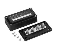 GEDMRT Boîte de Barre Omnibus 48V 300A |Goujons de borne en Acier Inoxydable M10 pour Marine/Camping-Car/Automobile |Bloc de Distribution de Courant négatif avec 6 Panneaux Amovibles (Noire)
