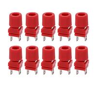 GEDMRT Lot de 10 bornes en cuivre Pur |Borne onduleur 300-500 W M4 |Support de Panneau de 13 mm pour l'électronique/équipement Industriel/Camping-Cars |Connecteurs isolés ABS Haute (Rouge)