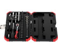 GEDORE Jeu de clés à douille R49003046 1/4" 46 pièces 4–14 mm Rouge