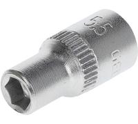 Gedore Douille 20 1/4 po (6,3 mm) 6 pans 5,5 mm L 25 mm Acier chromé