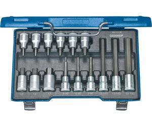 Gedore 6129360 Innen-Sechskant Steckschlüssel-Bit-Einsatz-Set 15teilig 1/2 (12.5 mm)