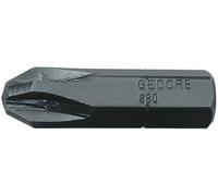 Gedore 890 PZD 1 6553250 Embout cruciforme PZ 1 Acier Chrome-Vanadium spécial bruni C 8