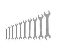 GEDORE Assortiment de clés à fourche double, 10 pièces, Tailles de 6 à 32 mm, Métriques, Plates, Jeu de clés, Chromées finition matte, 6-100