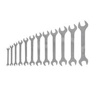 GEDORE Assortiment de clés à fourche double, 12 pièces, Tailles de 6 à 32 mm, Métriques, Plates, Jeu de clés, Chromées finition matte, 6-120