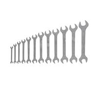 GEDORE Assortiment de clés à fourche double, 12 pièces, Tailles de 6 à 32 mm, Métriques, Plates, Jeu de clés, Chromées finition matte, 6-12