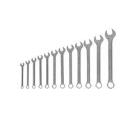 GEDORE Assortiment de clés mixtes, 12 pièces, Tailles 6 à 19 mm, Coudées à 15°, 12 pans, Profil UD, Jeu de clés, 7-0112