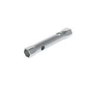 GEDORE Clé tubulaire double, 25 + 28 mm, 6 pans, 195 mm de long, Outil pour écrous et vis, Voiture, 26 R 25x28, Acier chromé
