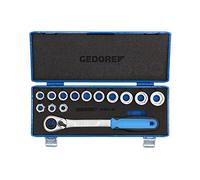 GEDORE Composition de douilles, 14 pièces, 6 pans, 1/2 pouce, 10 à 24 mm, Outil, Douilles, Cliquet, pour voiture, 19 SKU 20