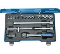 GEDORE D 30 GMU-3 Jeu de clés à douilles 3/8" 17 pièces profil UD 6-19 mm, 6240200