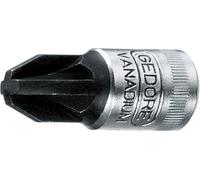 Gedore Tournevis Gedore embout femelle 1/4'' à empreinte cruciforme PZ 2 Quantité:1