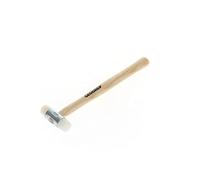 GEDORE Maillet en nylon avec manche en bois, Maillet en cuir, Ø 22 mm, Marteau avec manche en frêne, Outil, Forgé, 225 E-22