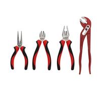 GEDORE red Assortiment de pinces, Jeu d’outils avec pince universelle/pince multiprise/pince à becs demi-ronds/pince coupante diagonale, R22150018