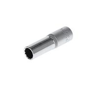 GEDORE red Douille longue, Entraînement 1/2" 12,5 mm, 12 pans, Diamètre 14 mm, Outil, R61101414, Acier chromé
