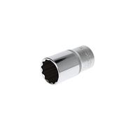 GEDORE red Douille longue, Entraînement 1/2" 12,5 mm, 12 pans, Diamètre 32 mm, Outil, R61103214, Acier chromé